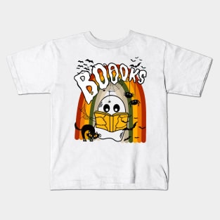 Halloween Cute Booooks Ghost Kids T-Shirt